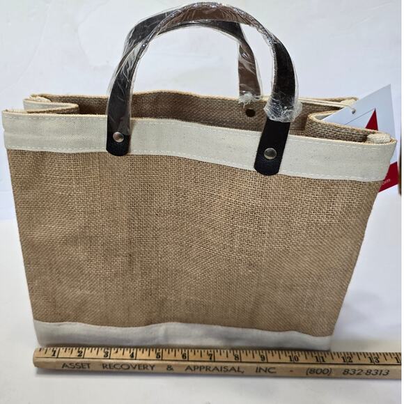 NWT ShoreBags Bodega Bees & Trees Mini Shopping Bag Jute - Picture 4 of 8